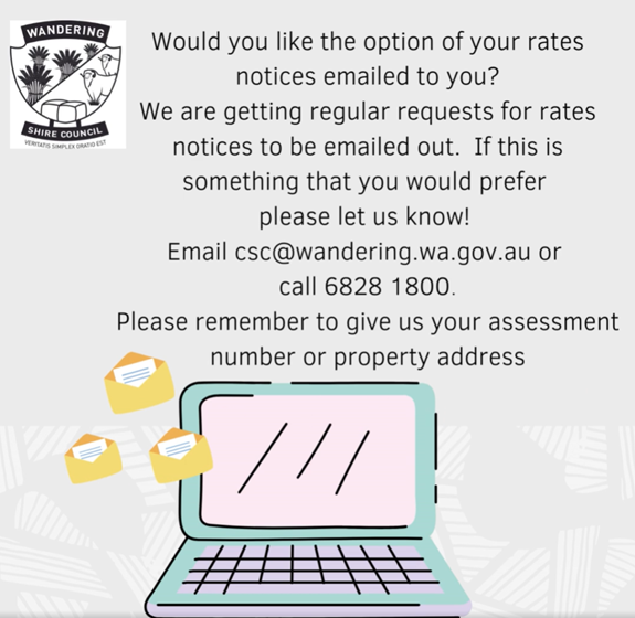 Email of rates notices