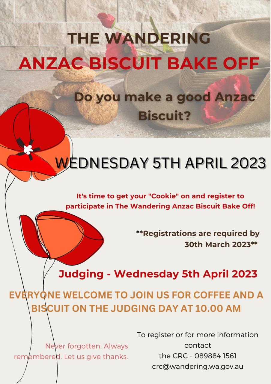 ANZAC BISCUIT BAKE OFF