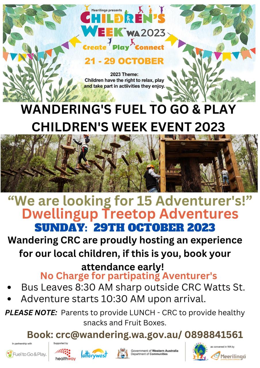 Wandering's Fuel to Go & Play Children's Week Event 2023