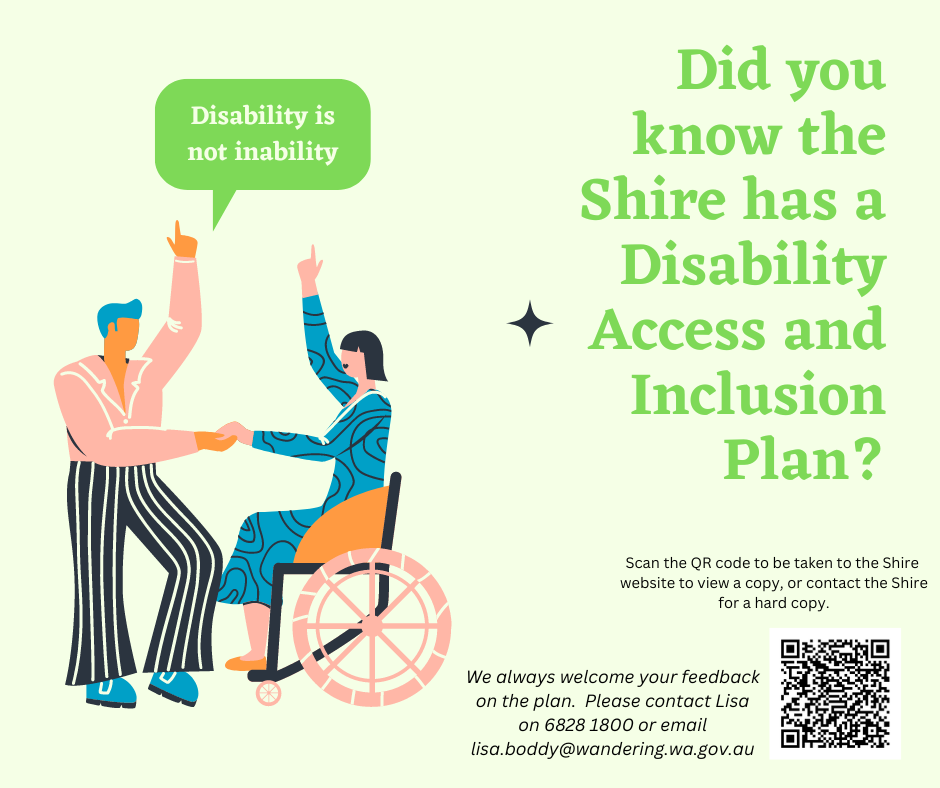 Did you know the Shire has a Disability Access and Inclusion Plan?